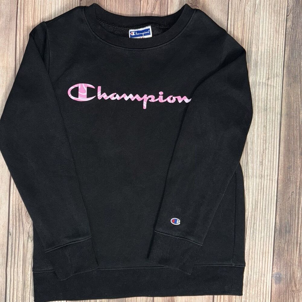 Girls Champion Large (14) Black Sweatshirt